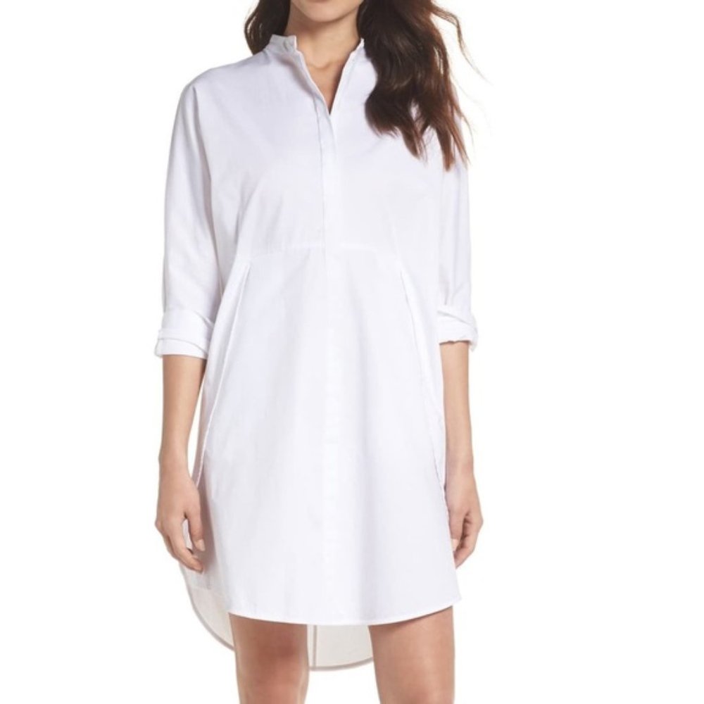 CAARA Boyfriend Button Down Shirt Dress NWT M